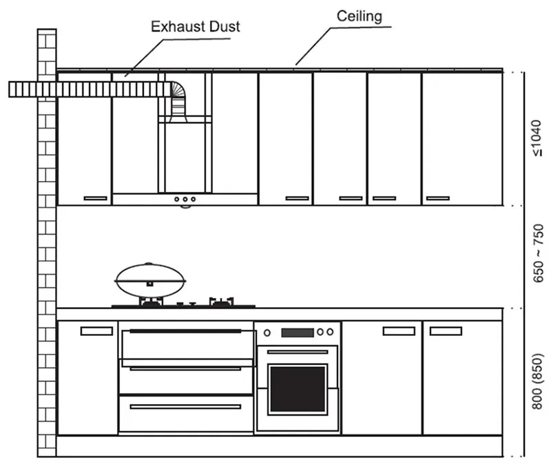 Ductless Kitchen Hood Installation View Ductless Kitchen Hood Installation View